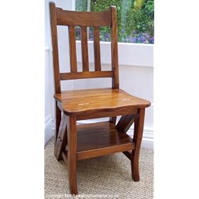 Solid Mahogany Library chair steps hop up Stunning Quick delivery