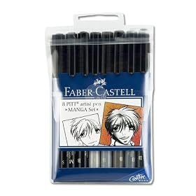 Amazon.com: PITT Artist Pens- Manga Set of Eight Assorted Pens: Office Products