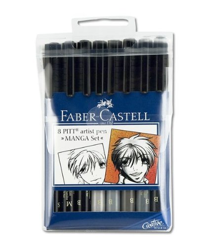 PITT Artist Pens- Manga Set of Eight Assorted Pens