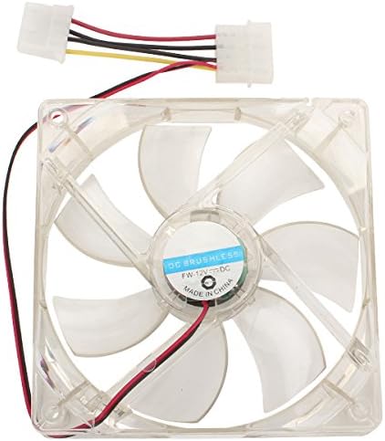 120mm PC Case Cooling Fan 4-LED Red Light With 7 Plastic Blades Pack of 2