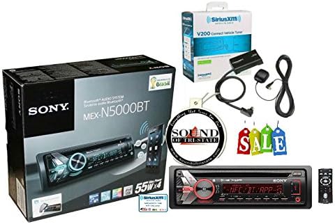 SiriusXM Tuner and Antenna SXV200v1 w/ Sony MEX-N5000BT Cd Receiver with Built in Bluetooth and a FREE SOTS Air Freshener