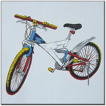 Dudu Hand Painted Oil Painting Bycicle
