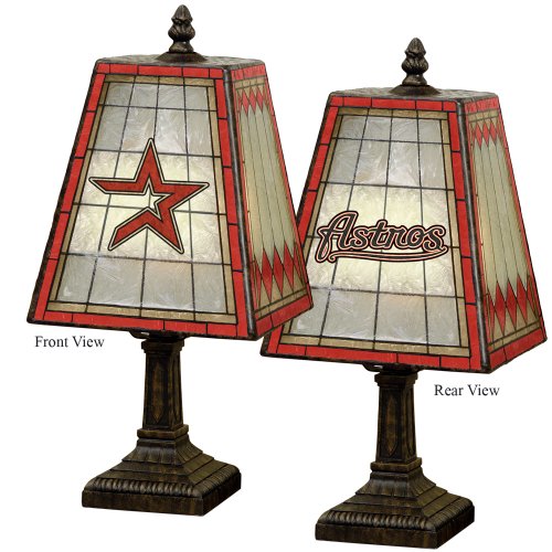 Houston Astros 14-Inch Art Glass Lamp