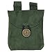 Renaissance Suede Leather Forest Evergreen Petite Medieval Belt Pouch