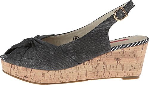 C Label Women's Kelsey-1D Black Sandal 9 M