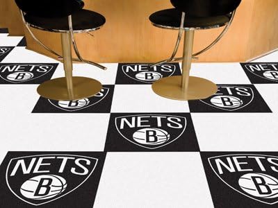 Team Fan Gear Fanmats New Jersey Nets Carpet Tiles 18"x18" tiles NBA-9344