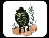 Decorated Mouse Pad with green, reptile, swimming, water, turtle