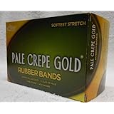 Alliance Pale Crepe Gold Size #16 (2 1/2 x 1/16 Inches) Premium Rubber Band - 1 Pound Box (Approximately 2675 Bands per Pound) (20165)