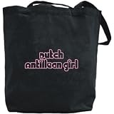 Canvas Tote Bag Black  Chick Girls Dutch Antillean  Netherlands Antilles Country
