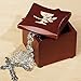 Abbey Gift Abbey & CA Gift First Communion Rosary Box, 2.5 x 2.25 x 2.5, Brown