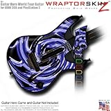 Alecias Swirl 02 Blue Skin fits Band Hero, Guitar Hero 5 & World Tour Guita ....