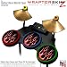 Metal Flames Red Skin by WraptorSkinz fits Guitar Hero 4 World Tour Drum Set for Nintendo Wii, XBOX 360, PS2 & PS3 (DRUMS NOT INCLUDED)