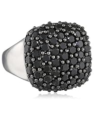 Sterling Silver Black Spinel Ring, Size 7