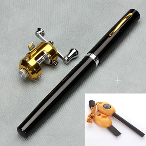 Bestbuygoods portable mini pocket pen fishing rod pole …
