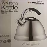 3.5L Stainless Steel Lightweight Whistling Kettle For Gas Electric Hobs Silver New