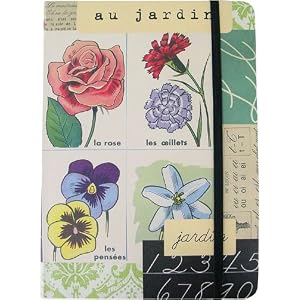 Cavallini Au Jardin - Floral Botanic Notebook with Elastic Closure