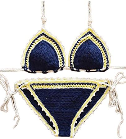 CNYY Womens Polyester High-end Hand-woven Split Swimsuit