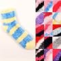 Urban Boundaries Fuzzy Stripe Socks