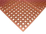 Rubber-Cal Dura-Chef Sr. Rubber Anti-Fatigue Kitchen Mat - 7/8 inch x 38.5 inch x 58.5 inch - Red