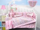 Pink Silky Dragonfly Baby Crib Nursery Bedding Set 10 Pieces