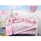 Pink Silky Dragonfly Baby Crib Nursery Bedding Set 10 Pieces