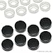 Red Hound Auto (8) Black Smooth Bolt Screw Cap for License Plate Fastener Set