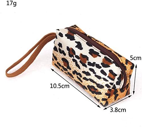 Ulike2 3pcs Mini Leopard Print Makeup Bag Polyester Women Fashion Make up Cosmetic Bag