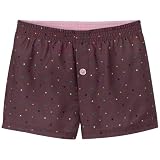 Girls' Xhilaration Woven Boxer Shorts - Brown Dot