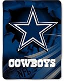 Sporting Goods : Dallas Cowboys NFL Diamond Plate Raschel Blanket/ Throw 60' x 80'