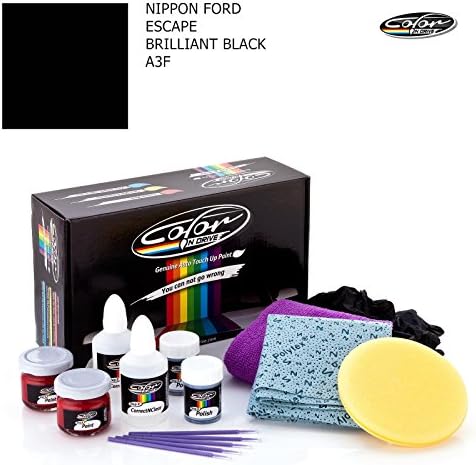 NIPPON FORD ESCAPE / BRILLIANT BLACK - A3F / COLOR N DRIVE TOUCH UP PAINT SYSTEM FOR PAINT CHIPS AND SCRATCHES / PRO PACK