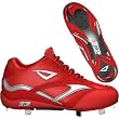 3N2 Baseball Showtime Red Mid Metal Cleat
