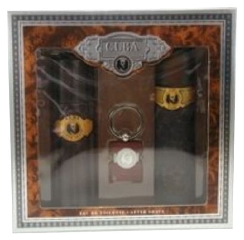 Parfum de France Cuba Paris Geschenkset homme / men, 3-teilig (Eau de Toilette 100 ml + After Shave 100 ml + Schlsselanhnger)