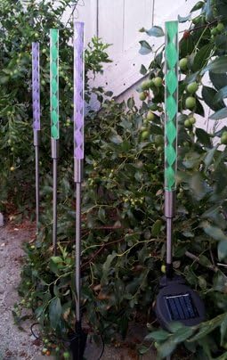 4-Pack Stainless Steel Acrylic Glowsticks White LED Solar Light