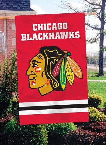 Party Animal Chicago Blackhawks Weather Resistant Embroidered Banner Flag