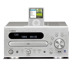 Yamaha CRXD430SI  CD DAB Receiver with iPod Dock - Silver