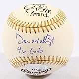 Don Mattingly Signed Gold Glove Baseball w/ 9x GG - PSA/DNA - Autographed MLB Gloves