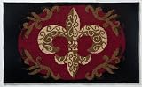Hooked Rug, Fleur De lis