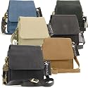 Catwalk Collection Leather Organiser Messenger Bag