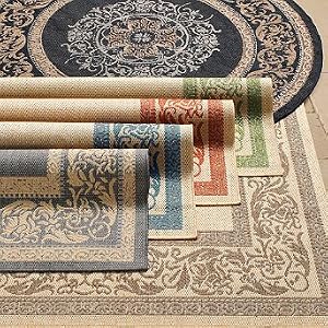 Medallion Outdoor Rug - Gray, 7'6" x 10'9" - Frontgate