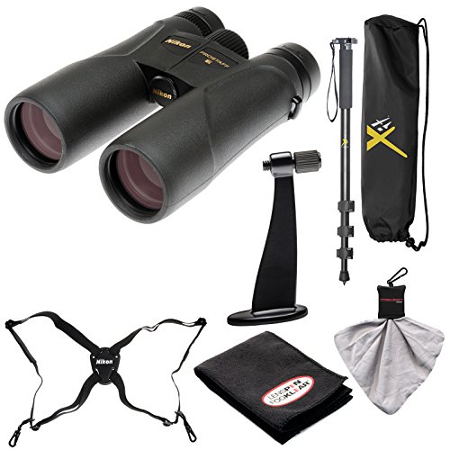 Nikon Prostaff 7 10x42 ATB Waterproof/Fogproof Binoculars with Case with Harness + Tripod Adapter & Monopod + Kit