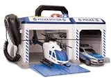 Dickie 203603128 – S.O.S. Station,sortiert Polizeistation oder Feuerwehrstation inkl. Fahrzeuge, 31 x 22 x 16cm