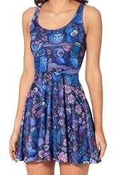 Bubble Dress Flared-Skirt Polyester/Spandex Fitted Tank Floral Print Bodycon Dress/Club Dress/Party Dress 