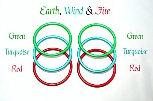 6 Pack 3 inch Aluminum Rings for Baby Ring Sling Carrier Wrap, Element Pack 2 each of Red Green Turqoise Do It Yourself Crafting Rings