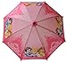 Disney Princess Girl's Pink Umbrella- Cinderella, Aurora and Snow White - 3D Rapunzel Handle