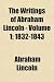 Search : The Writings of Abraham Lincoln - Volume 1; 1832-1843