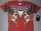 THROWDOWN BY AFFLICTION "TAURUS" BURGANDY MMA T-SHIRT