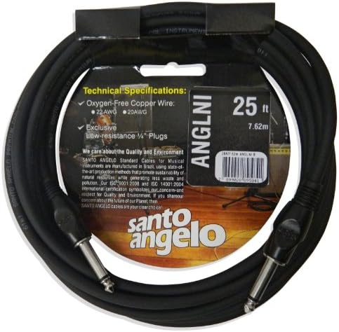 Santo Angelo ANGL NI Straight to Straight 1/4-Inch Plug Instrument Cable - 25 Feet