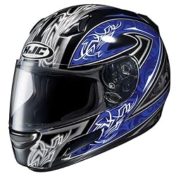 HJC Throttle Men's CL-SP Sports Bike Motorcycle Helmet - MC-2 Black/Blue/White