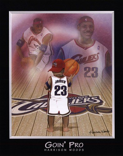 Goin' Pro - Lebron James Art Poster PRINT Harrison Woods 8x10