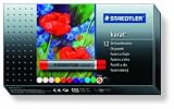 STAEDTLER karat oil pastels box set of 12 assorted colours – ideal for art/school/artist/hobby